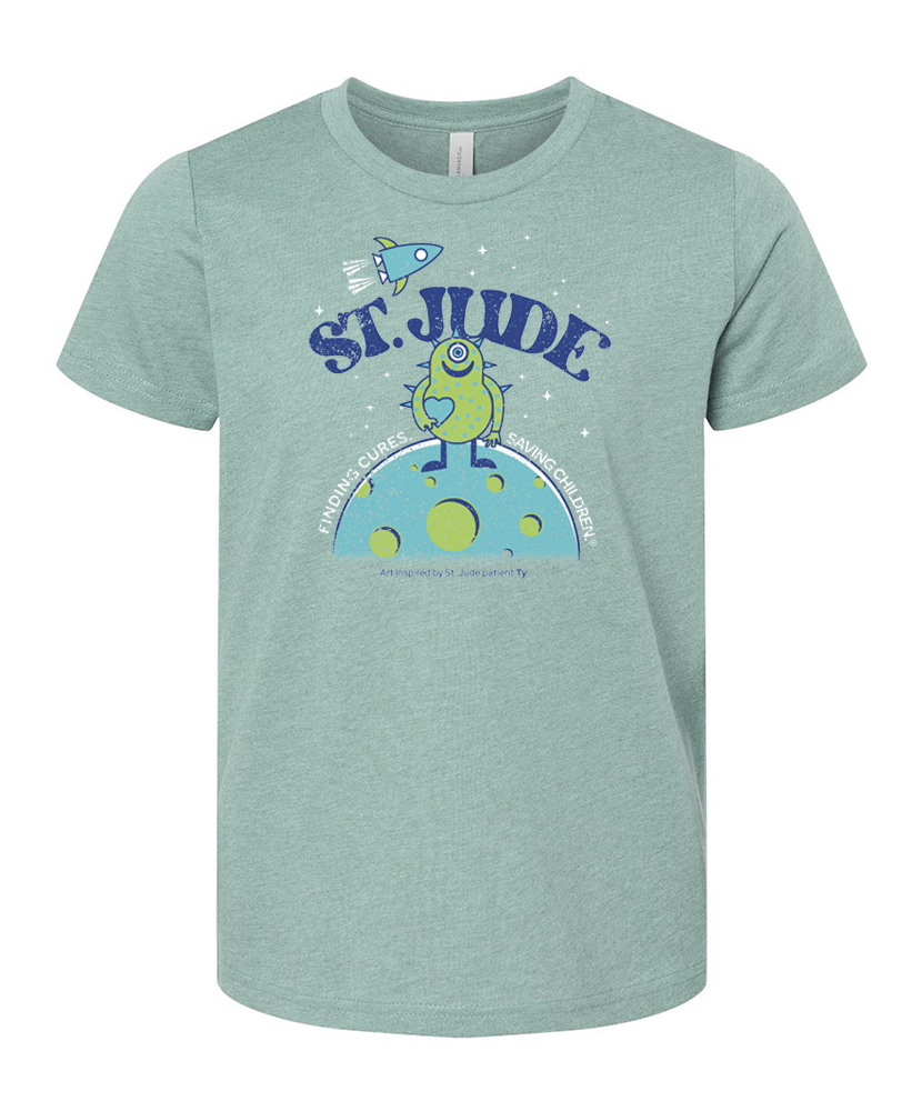 Primary image St. Jude Alien Landing Youth Tee - Patient Art Inspired